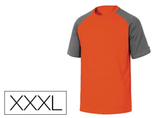T-shirt de algodao deltaplus cor cinza laranja tamanho xxxl , Deltaplus , 150088 , 3295249284312